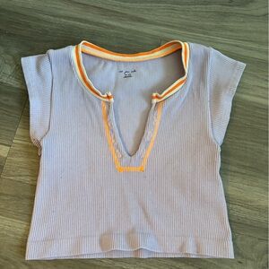 Urban Outfitters Lavender Tube Top with Orange Accents